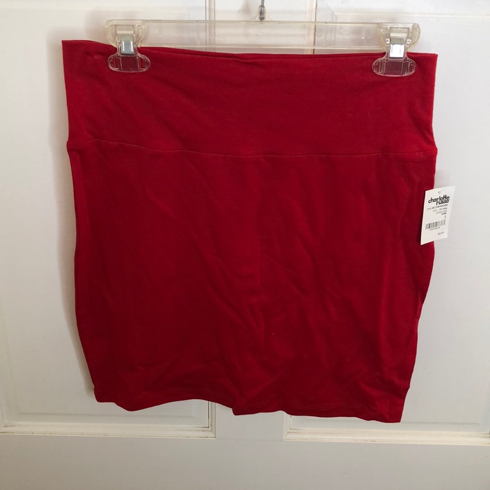Cherry red mini skirt